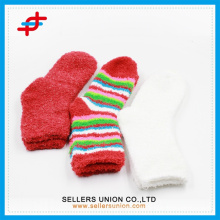 Winter ladies's terry microfiber cozy thick happy socks